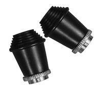 Abaodam 2pcs Rubber Drum Leg Protectors Nonslip Bass Drum Foot Pads with Threaded Design Anti-aging Black Covers with Multi-grain Surface for Stability