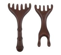 Abaodam 2pcs Sandalwood Scalp Massage Comb Set with Wide Tooth Head Scrubber Tool for Wet and Dry Hair, Wooden Hair Massage Brush for Women Men, Facial and Full Body Meridian Gua Sha