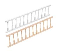 Abaodam 2pcs Scale Handrail for Micro Villas and Mini Gardens Weatherproof Railing Accessories for Dollhouse Decoration and Pretend Play