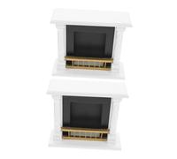 Abaodam 2pcs Scale Wooden Dollhouse Furniture Vintage Style for Mini House Christmas Party Decoration and Collectible Display