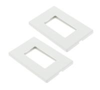 Abaodam 2pcs Screwless Outlet Wall Plate Cover with Invisible Screw Design, Heat Resistant PVC Material, Standard Size White Faceplate for Home Electrical Wall Decoration