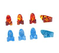 Abaodam 2pcs Set Finger Picks for Guitar and Ukulele, Thumb and Index Finger Covers, Celluloid Material, Light Blue and Tortoise Shell Colors, Suitable for Right Hand Fingerstyle Playing
