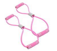Abaodam 2Pcs Shaped Elastic Pull Rope Resistance Bands with Soft Foam Handles for Strength Training and Stretching Non-slip Fitness Strap for Home Exercise and Upper Body Muscle Toning