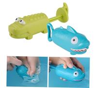 Abaodam 2Pcs Shark and Water Guns for Adults and Summer Outdoor Beach with High-pressure Pull Booster Plastic for Pool Swim and Family Water Activities