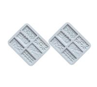 Abaodam 2pcs Silicone Chocolate Slab Moulds Smooth Inner Wall Design for Easy Demoulding, Blue Baking Cake Molds for Home and Parties