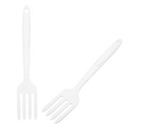 Abaodam 2pcs Silicone Cooking Forks with Comfortable Grip and Long Handle for Stirring and Serving Pasta or Noodles, Versatile Kitchen Utensils in White for Everyday Cooking