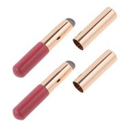Abaodam 2pcs Silicone Lip Brush Lipstick Applicators round Head Portable Cover for Applying Concealer, Soft Makeup Tool for Precise Lip Makeup Application