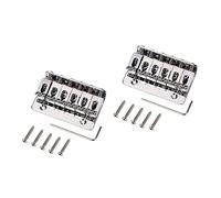 Abaodam 2pcs Silver Fixed Hard Tail Electric Guitar Bridge String Bass Bridge Screws Sweet Tone Suitable for Jazz and Bass Use