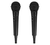 Abaodam 2pcs Simulated Microphone Plastic Props for Role Play Stage Performances Interviews Realistic Design Portable Fake Mics for Boys and Creative Interactive Fun