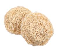 Abaodam 2pcs Sisal Body Scrubber Bath Balls for Shower and Bathing, Synthetic Material with Reinforced Edges to Prevent Unraveling, Effective Oil Removal and Exfoliation