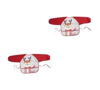 Abaodam 2pcs Sleeved Toddler Bib Full Cover Bib Boys and Girls Weaning Sleeves
