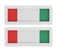 Abaodam 2pcs Sliding Privacy Door Signs Blank Office Conference Room Restroom Status Indicator 4x10cm White Non-text Sliding Door Privacy Sign for Meeting Use