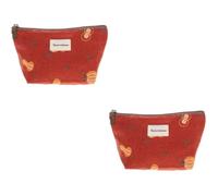Abaodam 2pcs Small Cartoon Change Purse Portable Cosmetic Storage Bag with Cotton Linen Material for Travel, Convenient Quick Access and Classification for Headphones and Earrings
