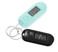 Abaodam 2pcs Small Electronic Key Ring Digital Pocket Watch for Students | Plastic Compact Hanging Design, Easy to Read at School the Exam, Graduation W ack to School Decor