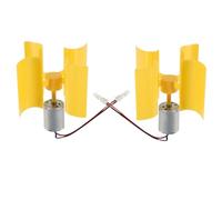 Abaodam 2pcs Small Portable Wind Generator Motor with High-efficiency Vertical Design, Plastic and Copper Material, Suitable for Early Education and Learning Scientific Tips, Output