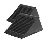 Abaodam 2pcs Solid Rubber Wheel Chocks Heavy Duty Non-slip Triangular Design for Utility Vehicles Trailers Cars and Trucks Portable Compact Motorcycle Wheel Stop Blocks