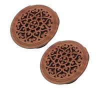 Abaodam 2pcs Solid Wood Acoustic Guitar Soundhole Covers Sound Sealers to Reduce Feedback and Noise for Folk and Acoustic Guitars Portable Design for Outdoor and Indoor Performances