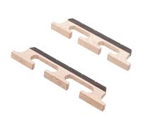 Abaodam 2pcs Solid Wood Banjo Bridge for 4-String 5-String Banjo Accessories Sturdy Musical Instrument Part