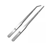 Abaodam 2pcs Stainless Steel Reptile Feeding Tweezer Straight Curved Pet Feeding Tongs for Safe Handling of Lizards Snakes Aquarium Litter Cleaning