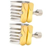 Abaodam 2pcs Stainless Steel Saxophone Clip Adjustable Sax Fastener Metal Clips for Saxophone Accessories