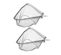 Abaodam 2Pcs Stainless Steel Telescopic Fishing Net with Sturdy Triangular Head Collapsible for Freshwater and Saltwater Anglers Adjustable for Lakes Rivers Bass Trout