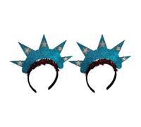 Abaodam 2pcs Statue of Liberty Headbands for Independence Day, Lightweight Cloth and Abs Material Hair Hoops, Hold Hair Shape and Not Easy to Deform, for Daily Head Decoration