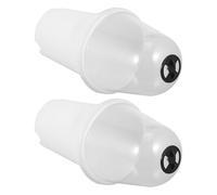 Abaodam 2pcs Succulent Planter with Lid, round Plastic Flower Plant Pots for Yard Gardening, Environmentally Friendly Storage Pots for Indoor and Outdoor Use