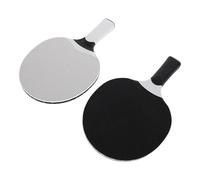 Abaodam 2pcs Table Tennis Paddles with Composite Rubber, Balanced Blade Pingpong Bats in White and Black for Family Game Room and Beginner Training