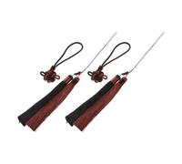 Abaodam 2pcs Tai Sword Tassel Lightweight Polyester Chinese Jian Accessory with Traditional Knot Design for Kung Fu Forms and Cultural Showcases, Tailored Fit for Martial Arts Training