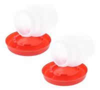 Abaodam 2PCS Thickened Automatic Poultry Water Feeding Dispenser for Chickens Ducks Quail Birds Waste-reducing Plastic Drinker for Home and Farm Use