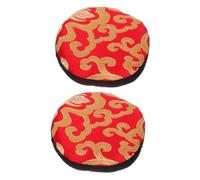 Abaodam 2pcs Tibetan Singing Bowl Mat Yoga Sound Bowl Pillow Meditation Pad Decorative Pad Buddhism Style Easy to Carry