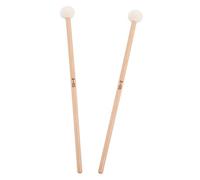 Abaodam 2pcs Timing Hammer Felt Head Timpani Mallet Handle Timpani Drum Sticks for Percussion Practice Performance
