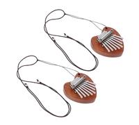 Abaodam 2pcs Tone Mini Thumb Piano Heart-shaped Design Kalimba for Beginners Portable Musical Instrument Finger Piano Lightweight Compact for Travel and Practice