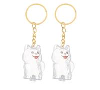 Abaodam 2pcs Transparent Pet Hair Keepsake Keychain Compact Dog Memorial Holder for Hair Ashes Stable and Secure Storage Pendant for Cherished Remembrance