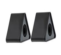 Abaodam 2pcs Triangle Abs Microphone Logo Stand Set for Professional Interview and Tv Reporting, Black Plastic Microphone Flag Station, Sturdy Anti-drop Design for Broadcast Journalists