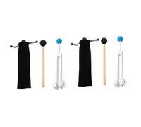 Abaodam 2pcs Tuner Hammer for Sound Therapy and Healing Aluminum Alloy Tuning Fork for Chakra Balance Complete Accessory for Meditation and Yoga Sessions