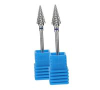 Abaodam 2pcs Tungsten Steel Nail Grinding Bits for Gel Polish Removal and Cuticle Removal Manicure Drill Bits Suitable for Home Use and Nail Salons Professional