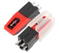 Abaodam 2pcs Turntable Cartridge Stylus Record Player Stylus Replacement No Tools Required High Fidelity Sound Metal Coating for Scratch Resistance