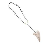 Abaodam 2pcs Unglazed Mini Instruments Ocarina Porcelain Craft Easy Learning Musical Instrument Necklace Key Ocarina Notation Lanyard Kraft Box