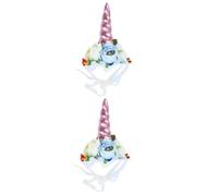 Abaodam 2pcs Unicorn Pet Hat for Cats and Puppies Pink Horn Soft Cloth Cosplay Costume Party Photo Props Comfortable Fit for Halloween Birthday and Daily Wear