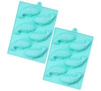 Abaodam 2pcs Unique Animal Shape Cake Mold Carp Design Silicone Baking Mold Easy to Use and Clean for Making Pudding and Fudge Random Color