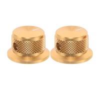 Abaodam 2PCS Universal Metal Potentiometer Knobs 24x14.5mm Aluminium Rotary Volume Control for Guitar Bass Amplifier Audio Mixer Equipment, Gold