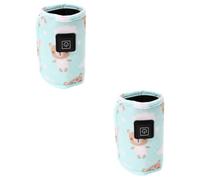 Abaodam 2pcs USB Feeding Bottle Warmer Adjustable Milk Bottle Warmer for Car Travel for Heating The Go