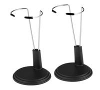 Abaodam 2Pcs Vertical Doll Stand Display Rack for Action Figures and Dolls, Steady and Stable PVC and Stainless Steel Toy Support Stands, Suitable for Table and Desktop Use