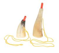 Abaodam 2Pcs Viking Horn Blow Ox Horn Trumpet for Party Accessory Musical Instrument Beginner Wind Sound Practice Random Color
