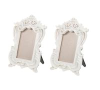 Abaodam 2pcs Vintage European Style Picture Frame Creative Tabletop Photo Holder for Home Decor Suitable for Photo Frames Ornament Display for Desk Mantelpiece