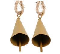 Abaodam 2pcs Vintage Metal Cow Bells for Christmas Decor Decorative for Wind Chimes Unique Holiday Party Accessories