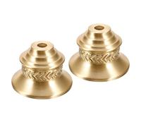 Abaodam 2pcs Vintage Solid Brass Lamp Shade Collars with Wheat Pattern, Universal Compatibility, Enhances Elegance, Suitable for Cafes and Living Rooms, Decorative Finials for Lamps
