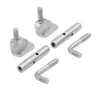 Abaodam 2pcs Violin Chinrest Screw Violin Shoulder Rest Screw Silver Fittings Easy Install