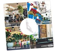 Abaodam 2pcs Wall Mounted Iron Plant Hook Heavy Duty Wrought Iron Hanging Basket Brackets for Garden Balcony Sturdy Load Bearing Flower Pot Hangers Easy Install Hooks for Outdoor Indoor